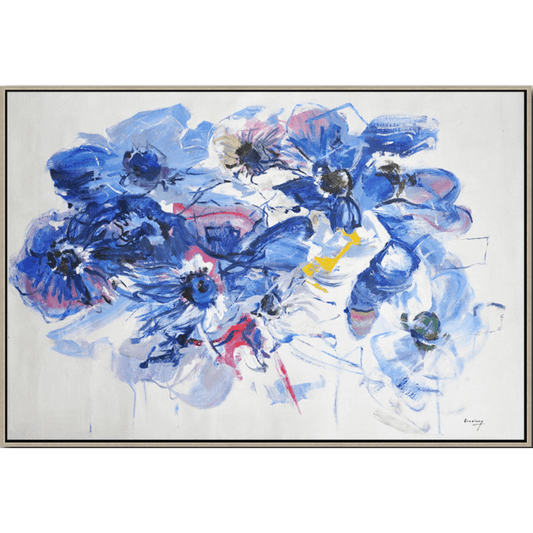 Horizontal Abstract Flower Painting